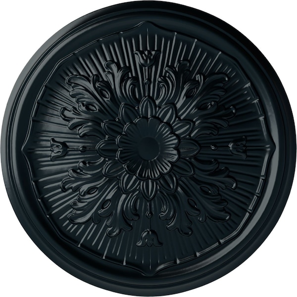 Ekena Millwork Luton Ceiling Medallion (Fits Canopies up to 1 1/8"), Hand-Painted Night Shade, 15 3/4"OD x 5/8"P CM16LUNSF - main